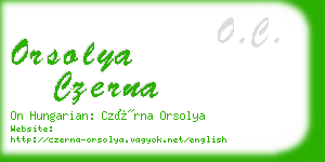 orsolya czerna business card